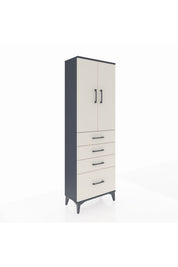 Arges Dolap 2 Raflı 4 Çekmeceli 2 Kapaklı 60x30x182 - S23M013V4A