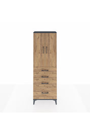 Arges Dolap 2 Raflı 4 Çekmeceli 2 Kapaklı 60x30x182 - S23M013V6A