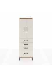 Arges Dolap 2 Raflı 4 Çekmeceli 2 Kapaklı 60x30x182 - S23M013V7A