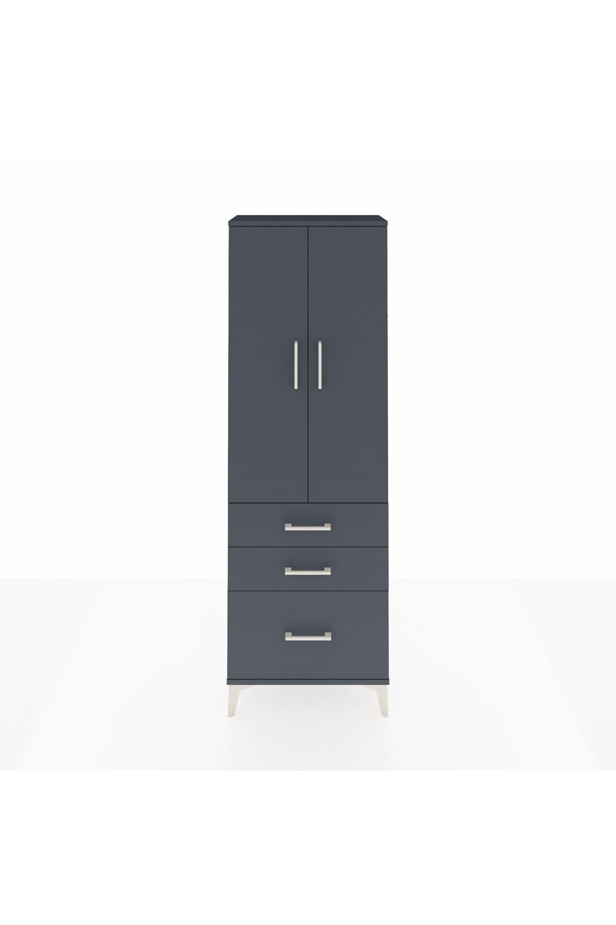 Arges Dolap 4 Raflı 3 Çekmeceli 2 Kapaklı 60x30x182 - S23M014V5A