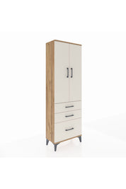 Arges Dolap 4 Raflı 3 Çekmeceli 2 Kapaklı 60x30x182 - S23M014V7A