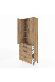 Arges Dolap 4 Raflı 3 Çekmeceli 2 Kapaklı 60x30x182 - S23M014V9A