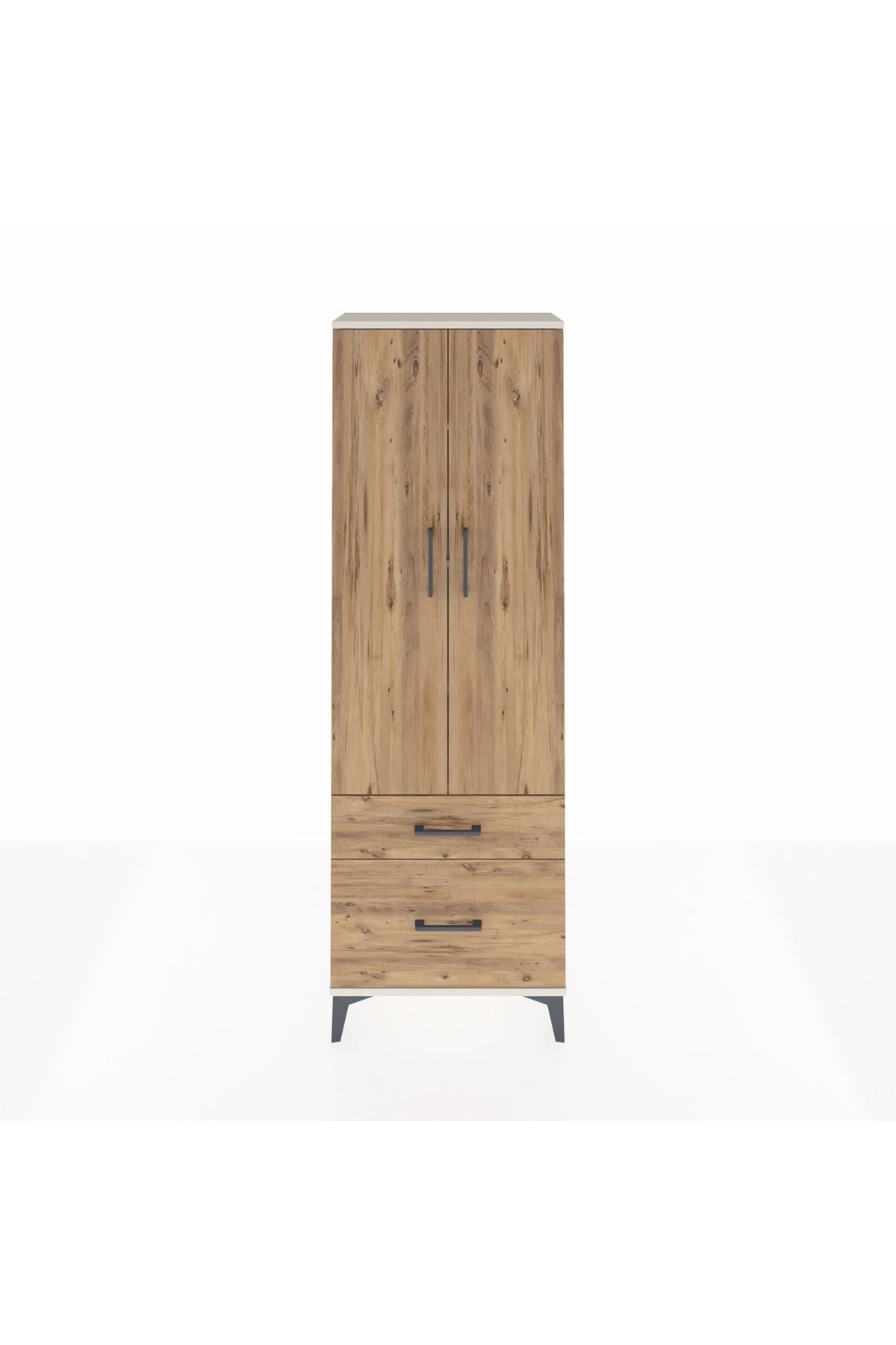 Arges Dolap 4 Raflı 2 Çekmeceli 2 Kapaklı 60x30x182 - S23M015V3A