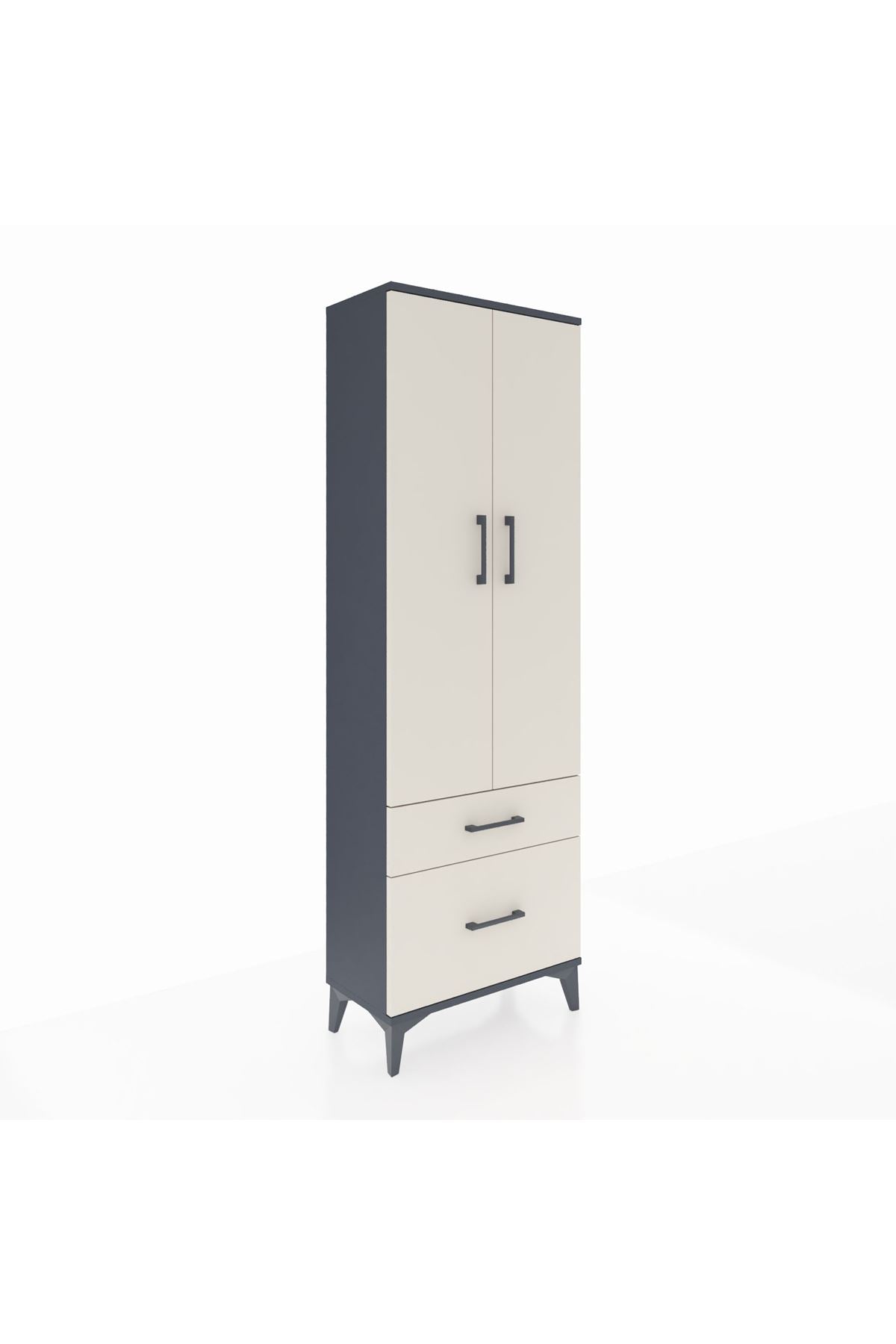 Arges Dolap 4 Raflı 2 Çekmeceli 2 Kapaklı 60x30x182 - S23M015V4A