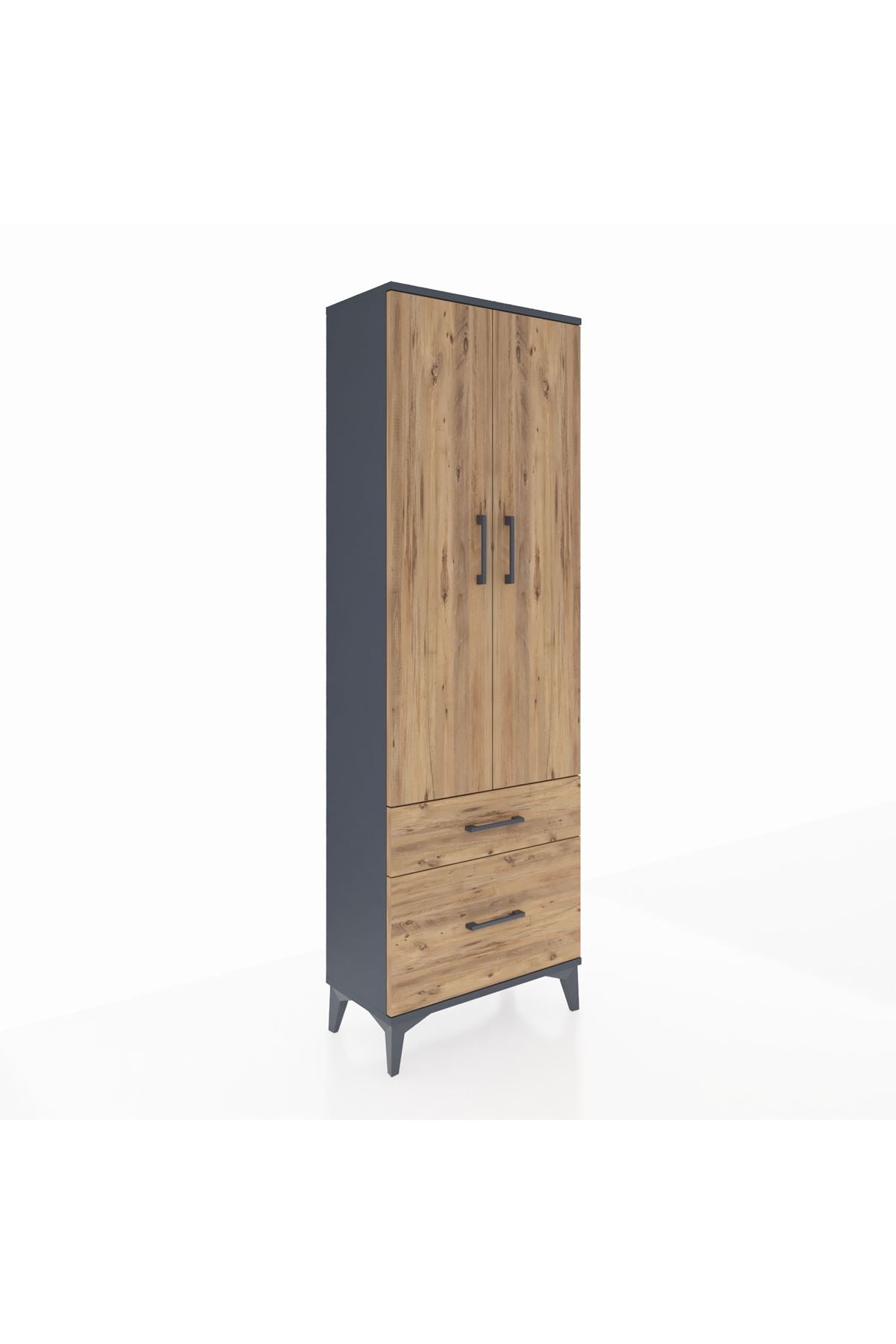 Arges Dolap 4 Raflı 2 Çekmeceli 2 Kapaklı 60x30x182 - S23M015V6A