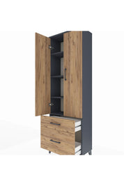 Arges Dolap 4 Raflı 2 Çekmeceli 2 Kapaklı 60x30x182 - S23M015V6A