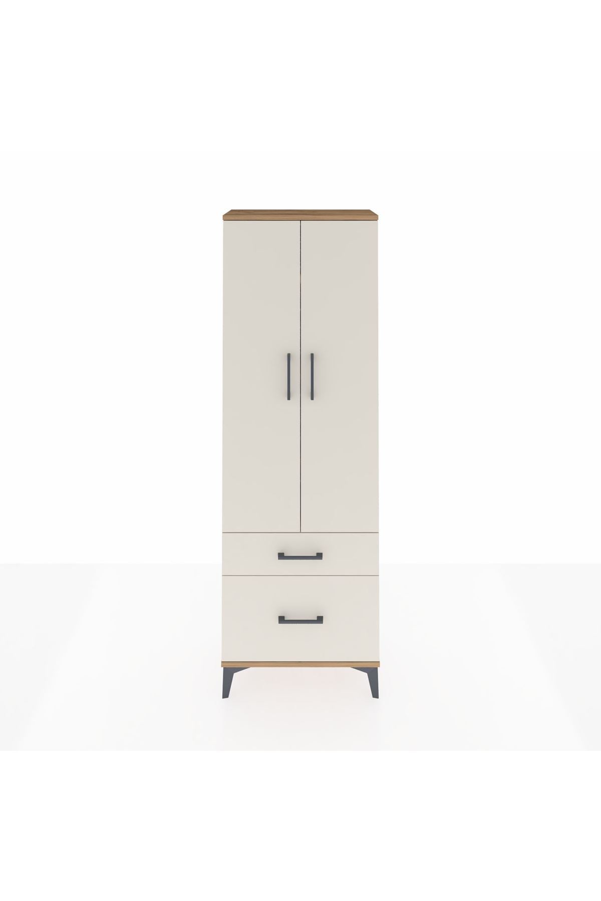 Arges Dolap 4 Raflı 2 Çekmeceli 2 Kapaklı 60x30x182 - S23M015V7A