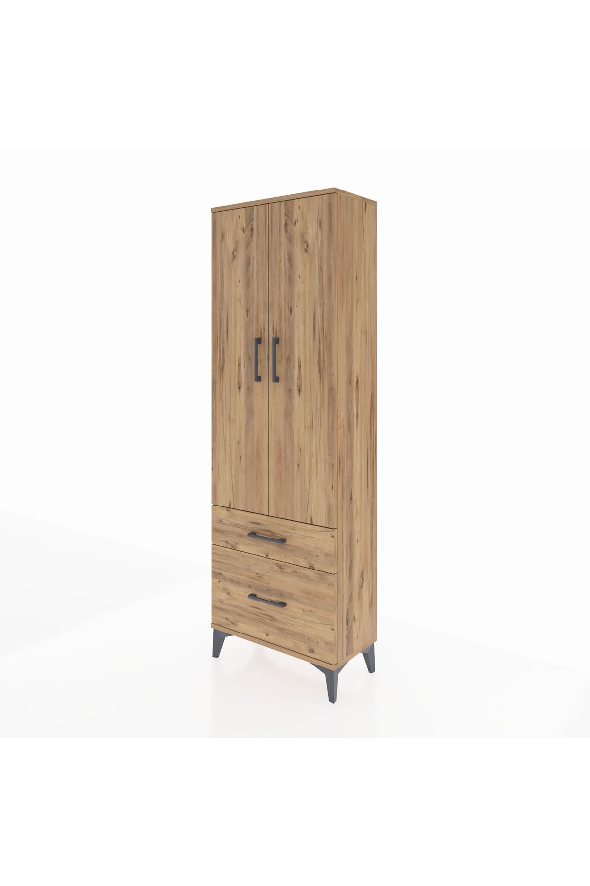 Arges Dolap 4 Raflı 2 Çekmeceli 2 Kapaklı 60x30x182 - S23M015V9A