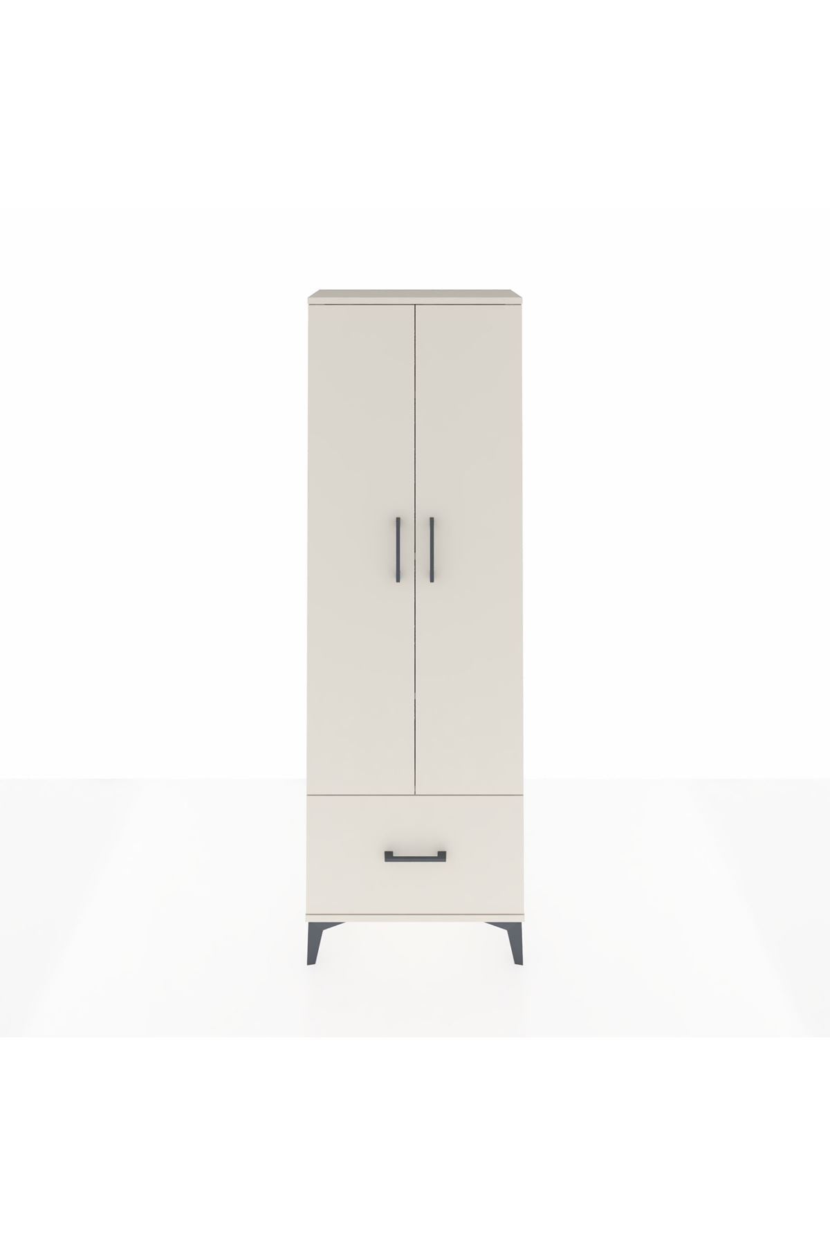Arges Dolap 4 Raflı Tek Çekmeceli 2 Kapaklı 60x30x182 - S23M016V1A