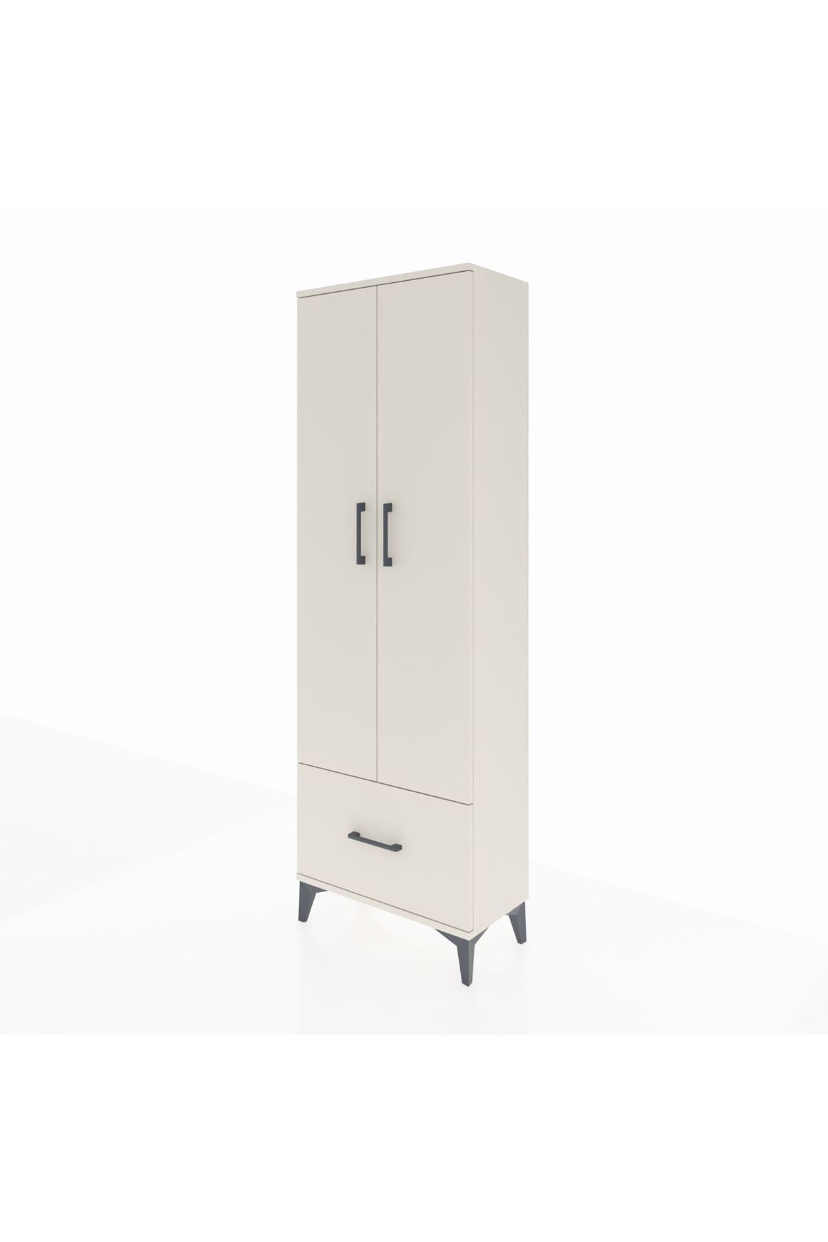 Arges Dolap 4 Raflı Tek Çekmeceli 2 Kapaklı 60x30x182 - S23M016V1A