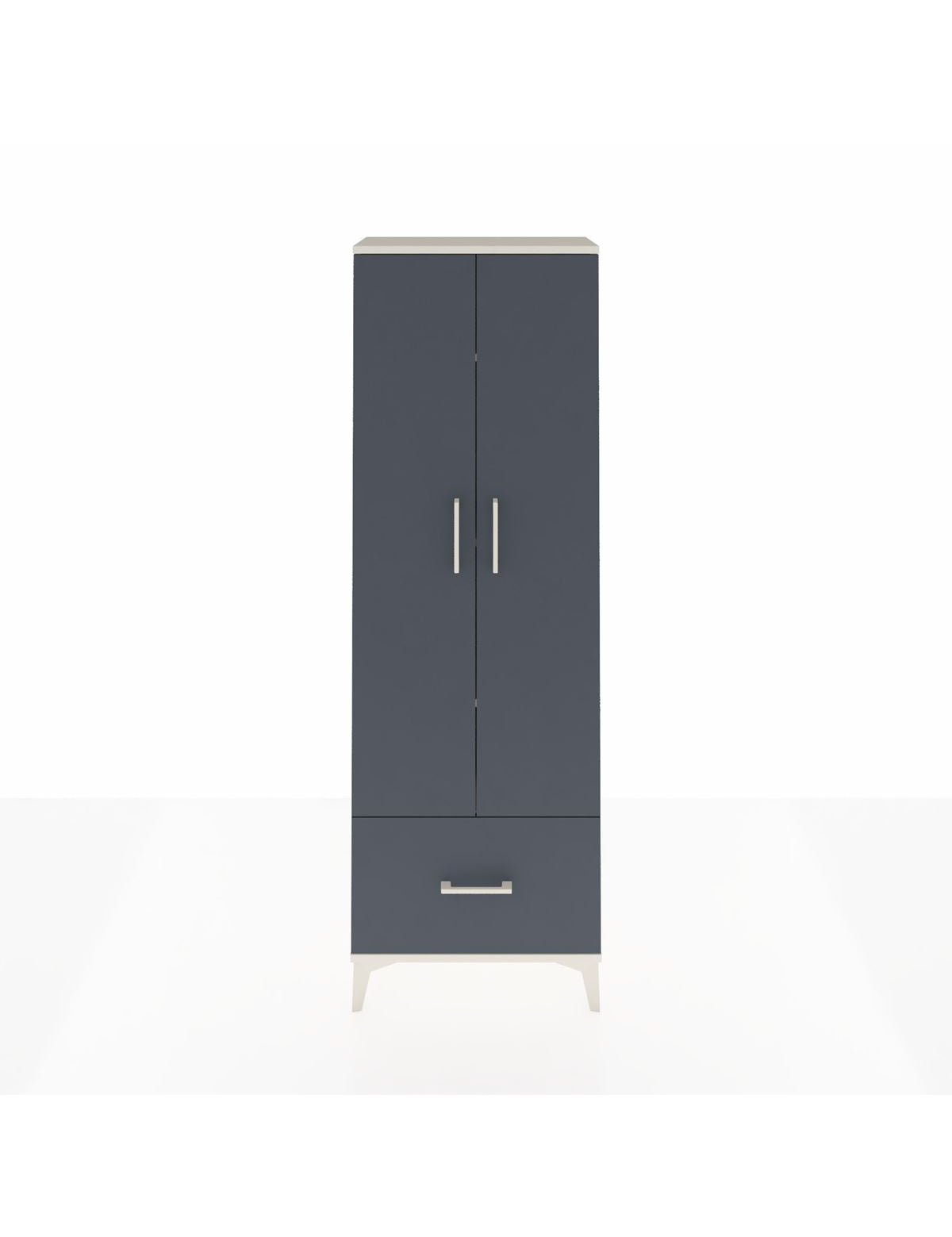Arges Dolap 4 Raflı Tek Çekmeceli 2 Kapaklı 60x30x182 - S23M016V2A