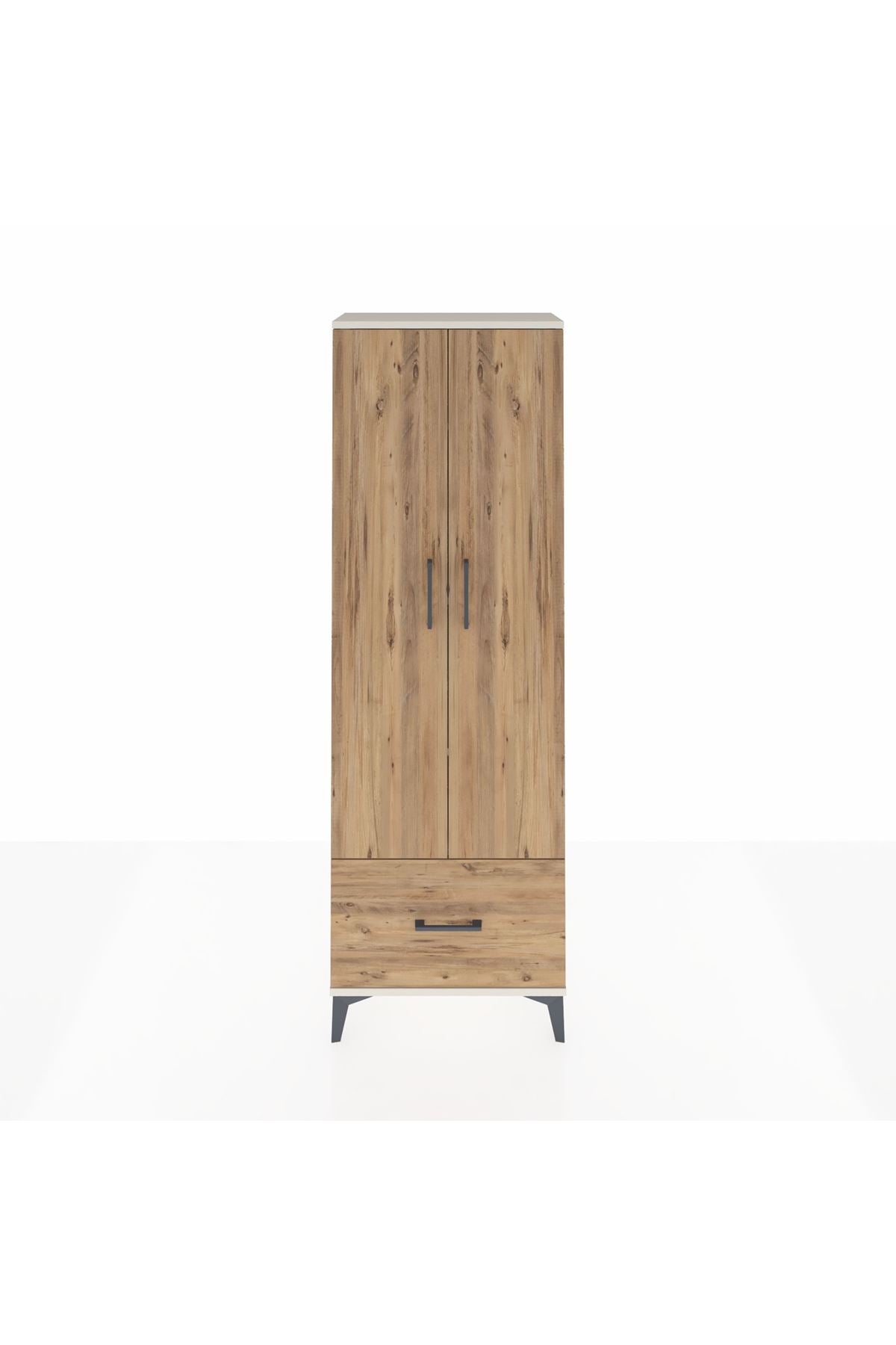 Arges Dolap 4 Raflı Tek Çekmeceli 2 Kapaklı 60x30x182 - S23M016V3A
