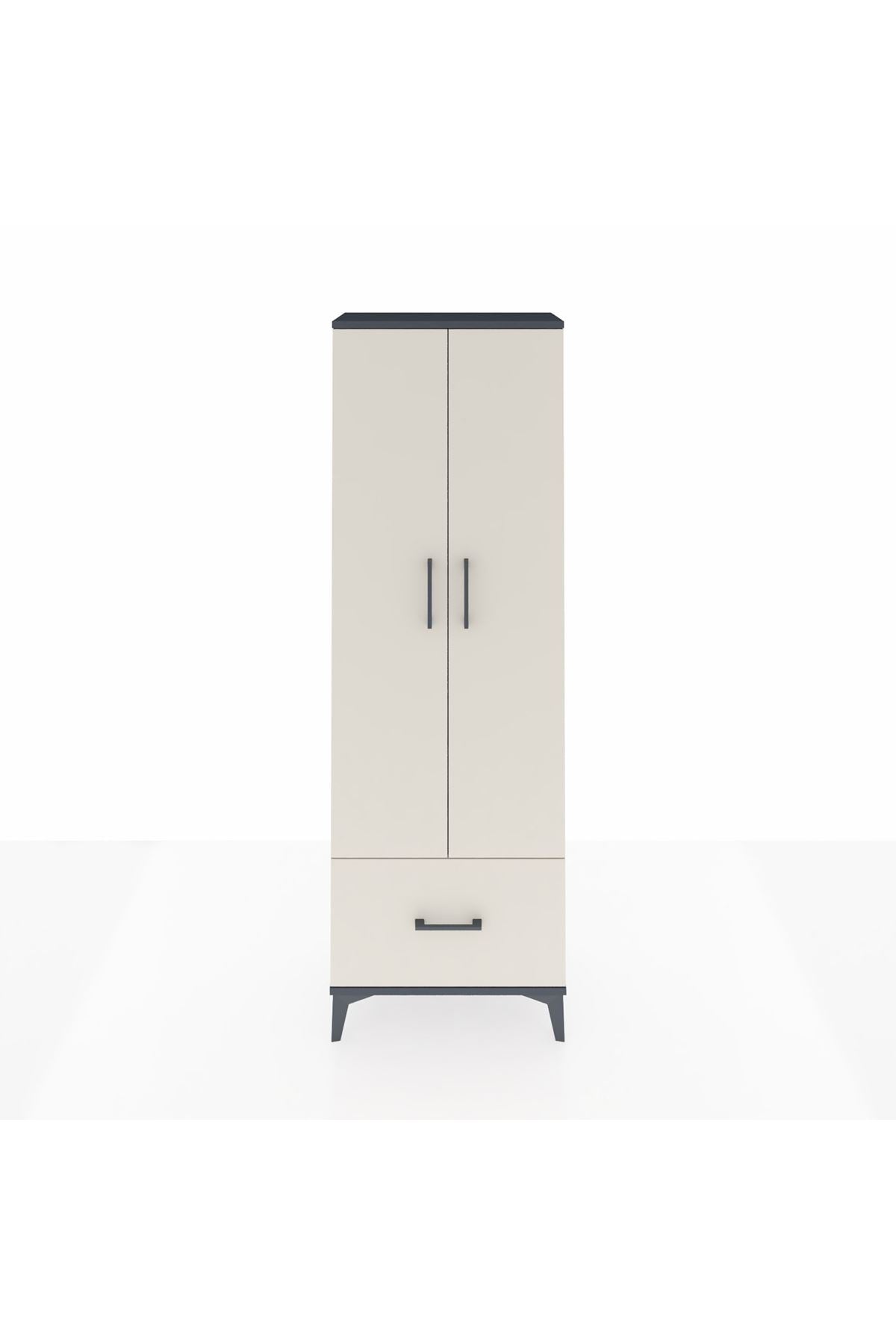 Arges Dolap 4 Raflı Tek Çekmeceli 2 Kapaklı 60x30x182 - S23M016V4A