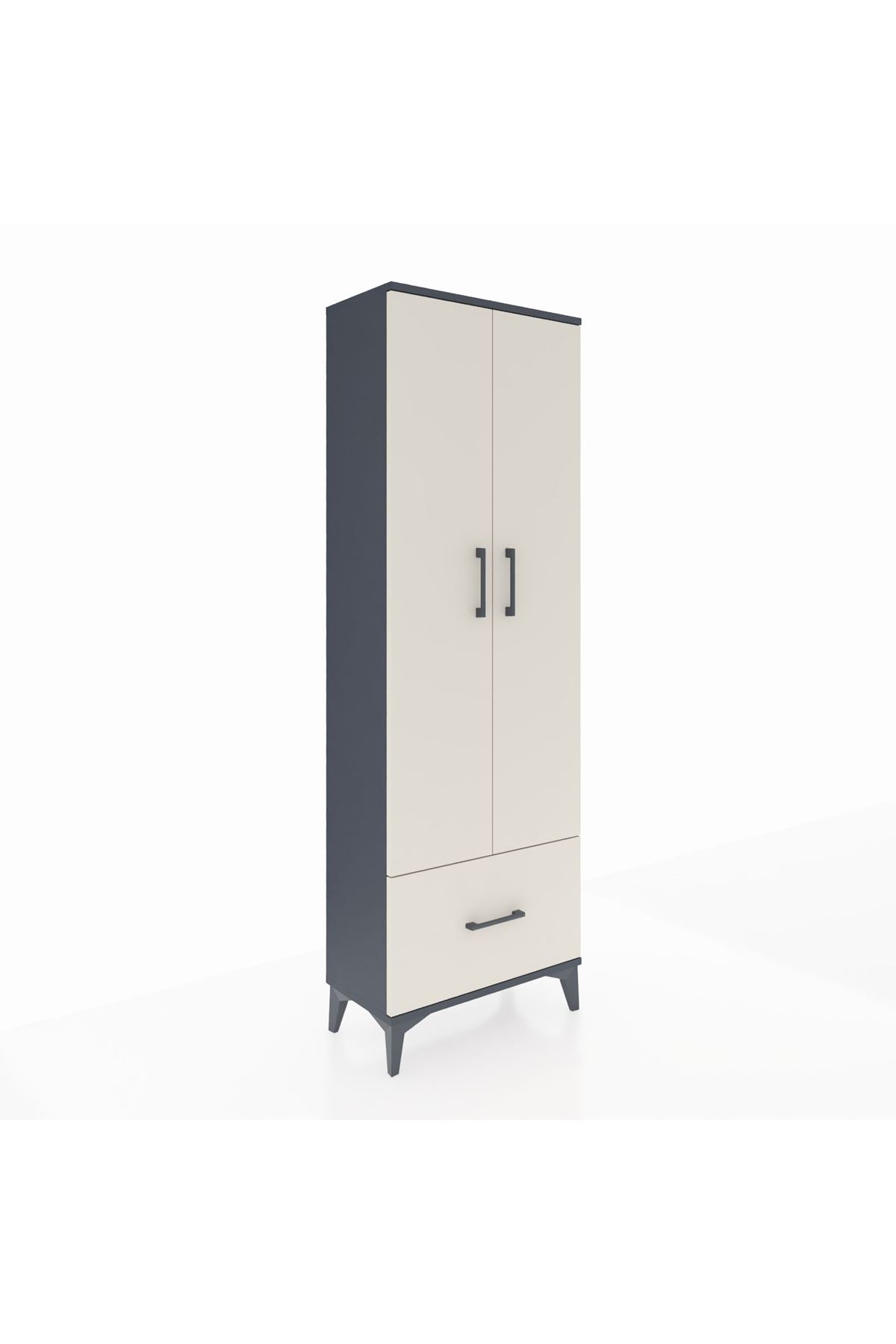 Arges Dolap 4 Raflı Tek Çekmeceli 2 Kapaklı 60x30x182 - S23M016V4A
