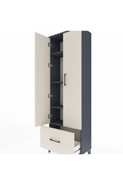 Arges Dolap 4 Raflı Tek Çekmeceli 2 Kapaklı 60x30x182 - S23M016V4A