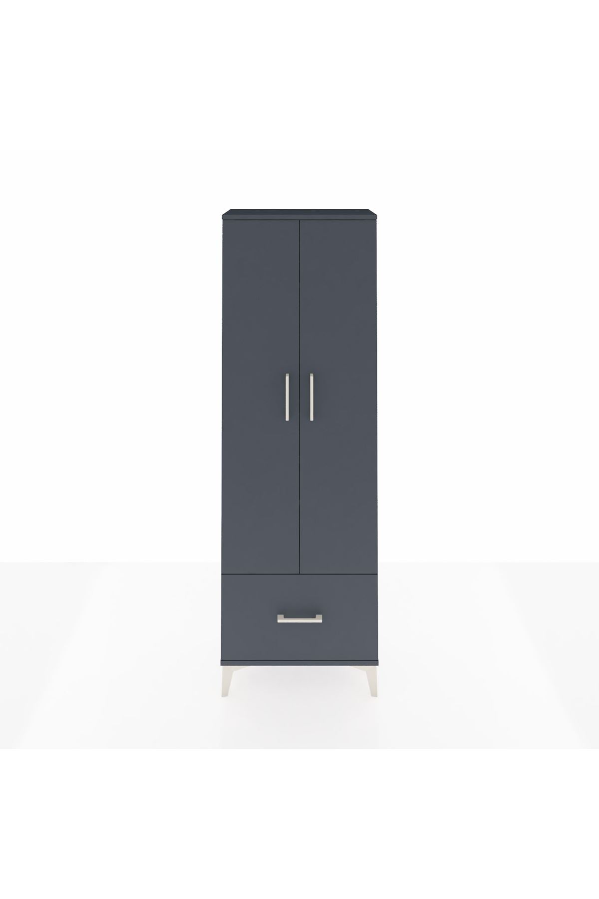 Arges Dolap 4 Raflı Tek Çekmeceli 2 Kapaklı 60x30x182 - S23M016V5A