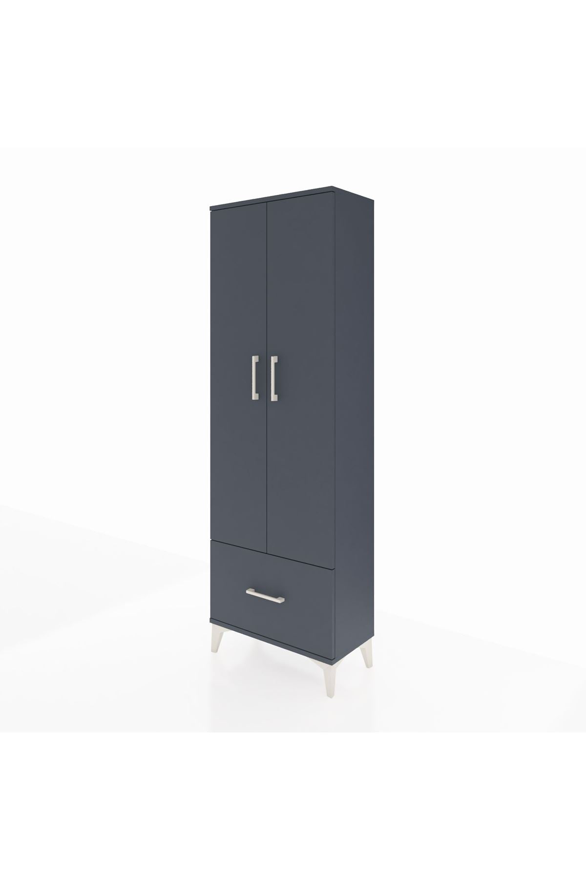 Arges Dolap 4 Raflı Tek Çekmeceli 2 Kapaklı 60x30x182 - S23M016V5A