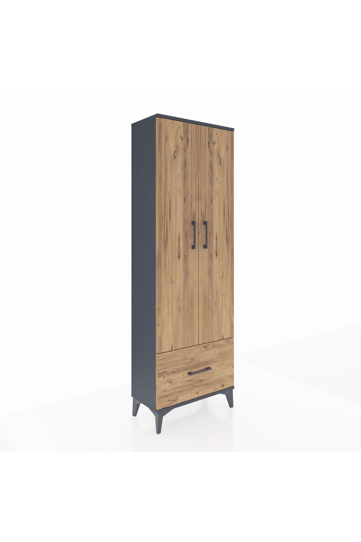 Arges Dolap 4 Raflı Tek Çekmeceli 2 Kapaklı 60x30x182 - S23M016V6A