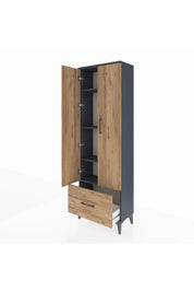 Arges Dolap 4 Raflı Tek Çekmeceli 2 Kapaklı 60x30x182 - S23M016V6A