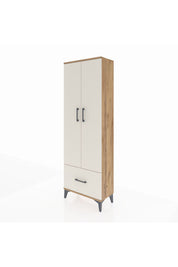 Arges Dolap 4 Raflı Tek Çekmeceli 2 Kapaklı 60x30x182 - S23M016V7A