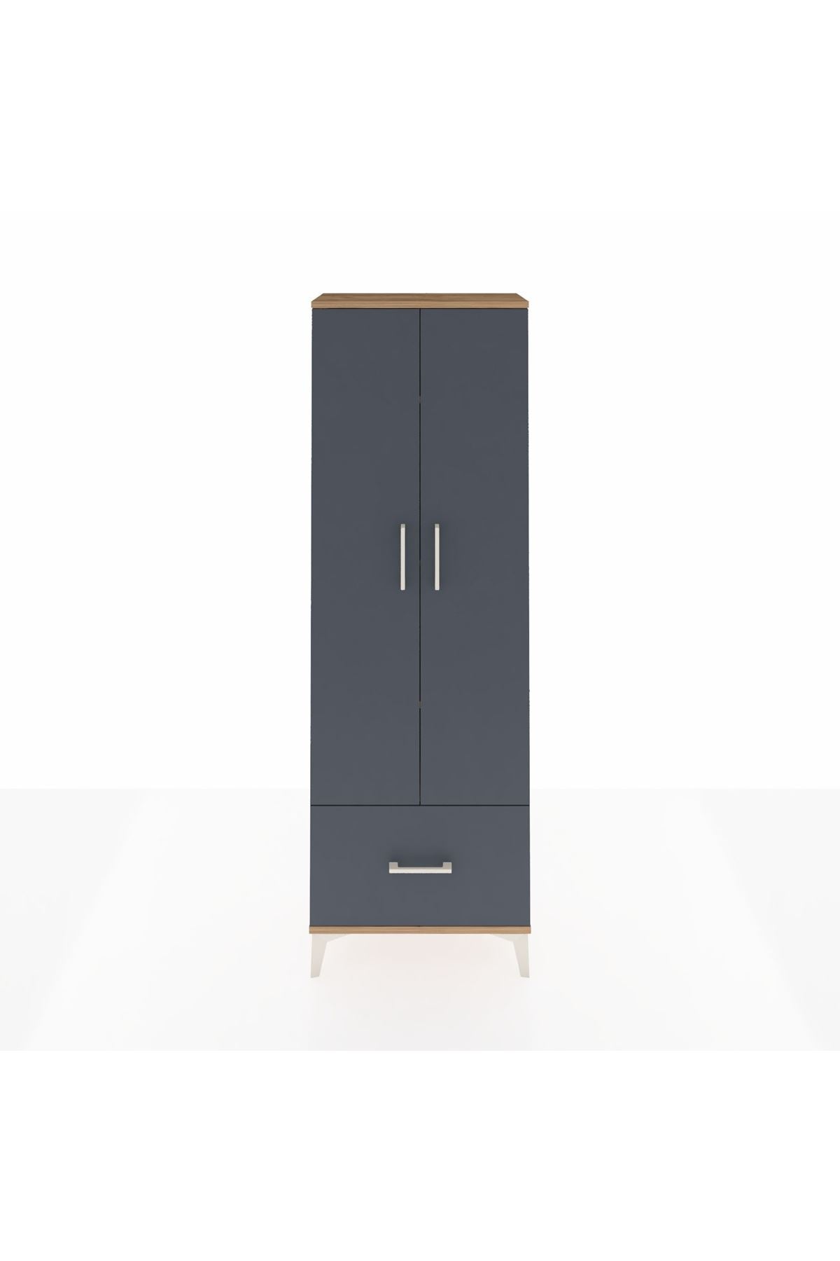 Arges Dolap 4 Raflı Tek Çekmeceli 2 Kapaklı 60x30x182 - S23M016V8A
