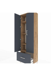 Arges Dolap 4 Raflı Tek Çekmeceli 2 Kapaklı 60x30x182 - S23M016V8A