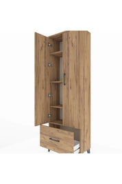 Arges Dolap 4 Raflı Tek Çekmeceli 2 Kapaklı 60x30x182 - S23M016V9A