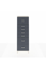 Arges Dolap Tek Raflı 6 Çekmeceli 2 Kapaklı 60x30x182 - S23M017V2A