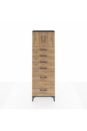 Arges Dolap Tek Raflı 6 Çekmeceli 2 Kapaklı 60x30x182 - S23M017V6A