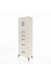 Arges Dolap 2 Raflı 5 Çekmeceli 2 Kapaklı 60x30x182 - S23M018V1A