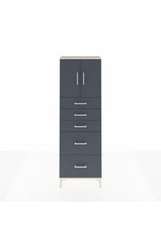 Arges Dolap 2 Raflı 5 Çekmeceli 2 Kapaklı 60x30x182 - S23M018V2A