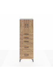 Arges Dolap 2 Raflı 5 Çekmeceli 2 Kapaklı 60x30x182 - S23M018V3A