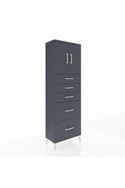Arges Dolap 2 Raflı 5 Çekmeceli 2 Kapaklı 60x30x182 - S23M018V5A