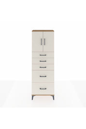 Arges Dolap 2 Raflı 5 Çekmeceli 2 Kapaklı 60x30x182 - S23M018V7A