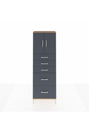 Arges Dolap 2 Raflı 5 Çekmeceli 2 Kapaklı 60x30x182 - S23M018V8A