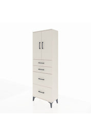 Arges Dolap 2 Raflı 4 Çekmeceli 2 Kapaklı 60x30x182 - S23M019V1A