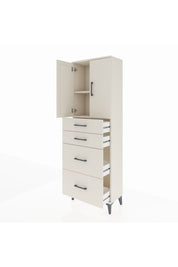 Arges Dolap 2 Raflı 4 Çekmeceli 2 Kapaklı 60x30x182 - S23M019V1A
