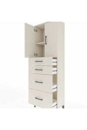 Arges Dolap 2 Raflı 4 Çekmeceli 2 Kapaklı 60x30x182 - S23M019V1A