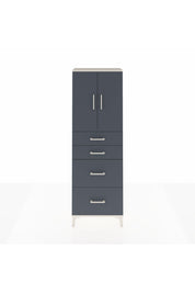 Arges Dolap 2 Raflı 4 Çekmeceli 2 Kapaklı 60x30x182 - S23M019V2A