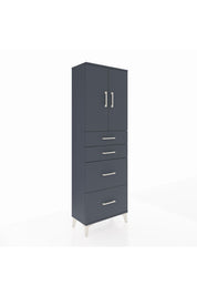 Arges Dolap 2 Raflı 4 Çekmeceli 2 Kapaklı 60x30x182 - S23M019V5A