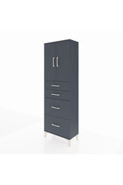 Arges Dolap 2 Raflı 4 Çekmeceli 2 Kapaklı 60x30x182 - S23M019V5A