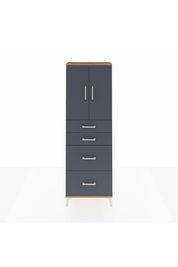 Arges Dolap 2 Raflı 4 Çekmeceli 2 Kapaklı 60x30x182 - S23M019V8A