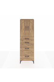 Arges Dolap 2 Raflı 4 Çekmeceli 2 Kapaklı 60x30x182 - S23M019V9A