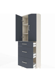 Arges Dolap 3 Raflı 3 Çekmeceli 2 Kapaklı 60x30x182 - S23M020V2A