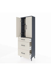 Arges Dolap 3 Raflı 3 Çekmeceli 2 Kapaklı 60x30x182 - S23M020V4A