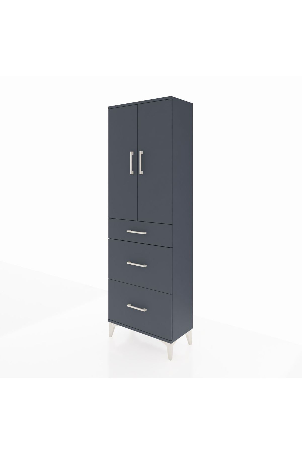 Arges Dolap 3 Raflı 3 Çekmeceli 2 Kapaklı 60x30x182 - S23M020V5A