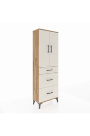 Arges Dolap 3 Raflı 3 Çekmeceli 2 Kapaklı 60x30x182 - S23M020V7A