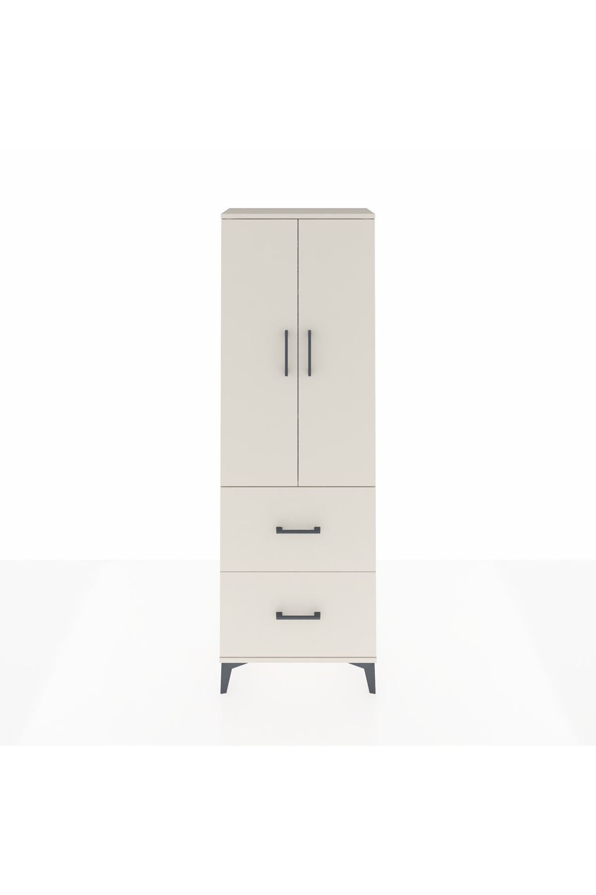 Arges Dolap 3 Raflı 2 Çekmeceli 2 Kapaklı 60x30x182 - S23M021V1A