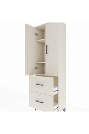 Arges Dolap 3 Raflı 2 Çekmeceli 2 Kapaklı 60x30x182 - S23M021V1A