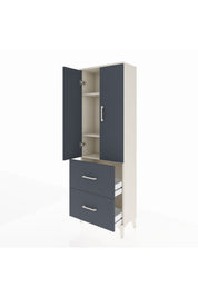 Arges Dolap 3 Raflı 2 Çekmeceli 2 Kapaklı 60x30x182 - S23M021V2A